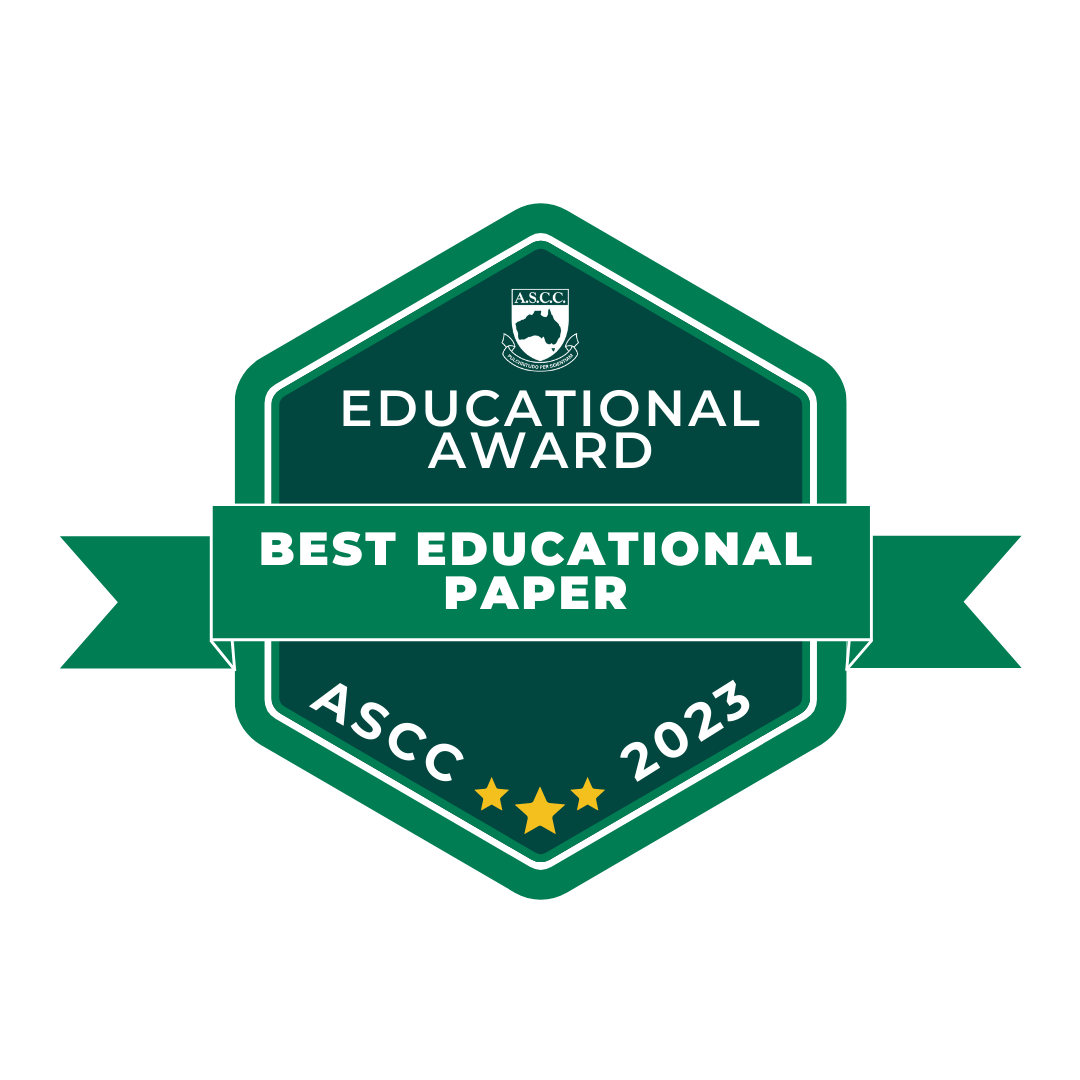 ASCC 2023 Educational Award: Best Educational Paper.